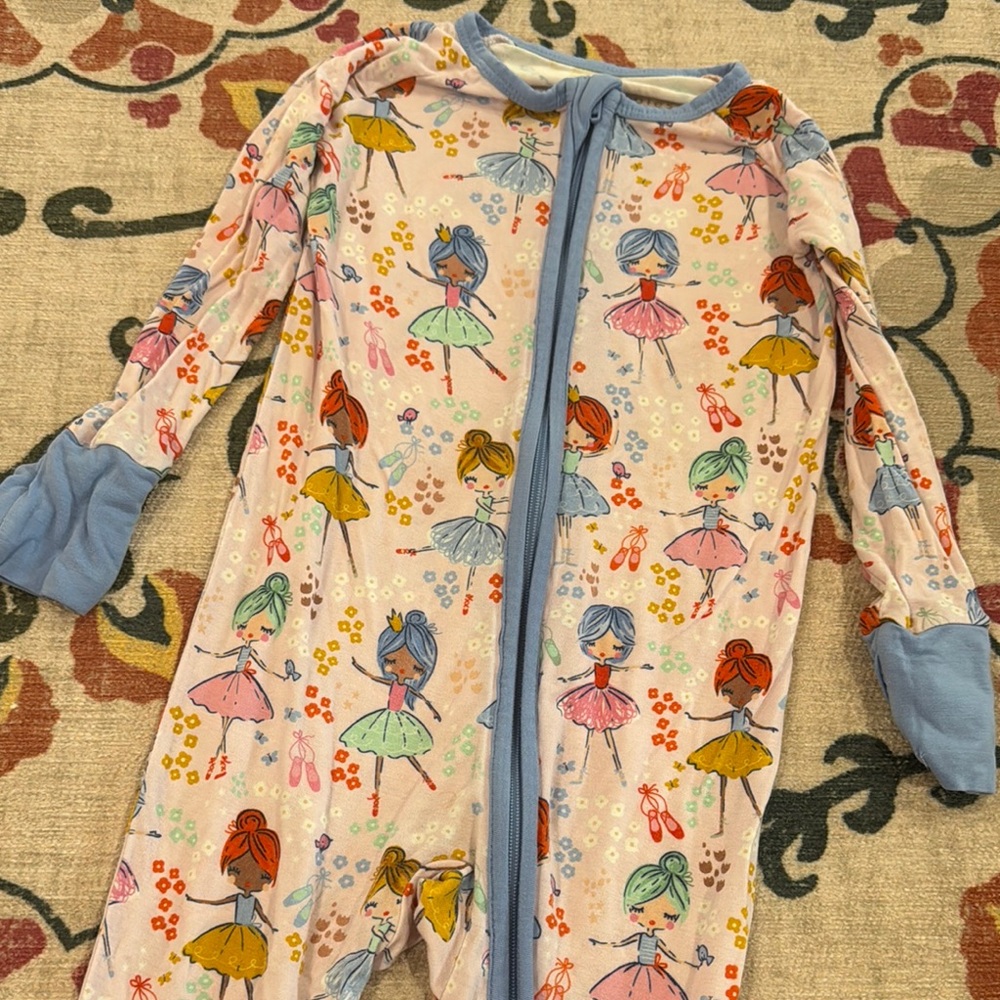 Little Sleepies Prima Ballerina Print Baby Onesie
